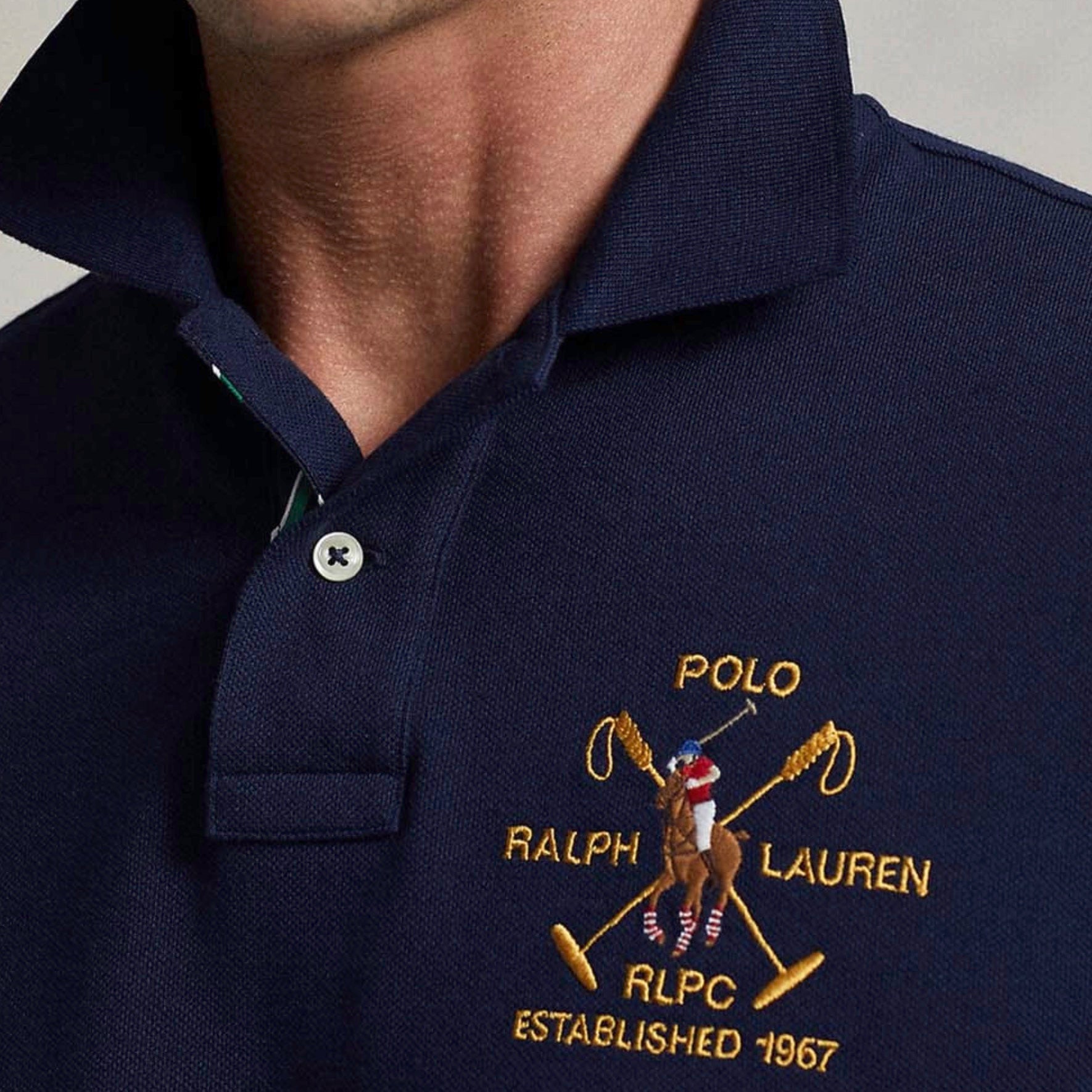 Griffe Ausoni Montreux SA Shirt Cruise Short Polo Sleeve Navy La –