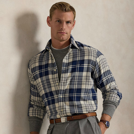 This version of our signature button-down shirt is crafted with brushed cotton flannel and features a classic plaid pattern as well as our signature embroidered Pony.