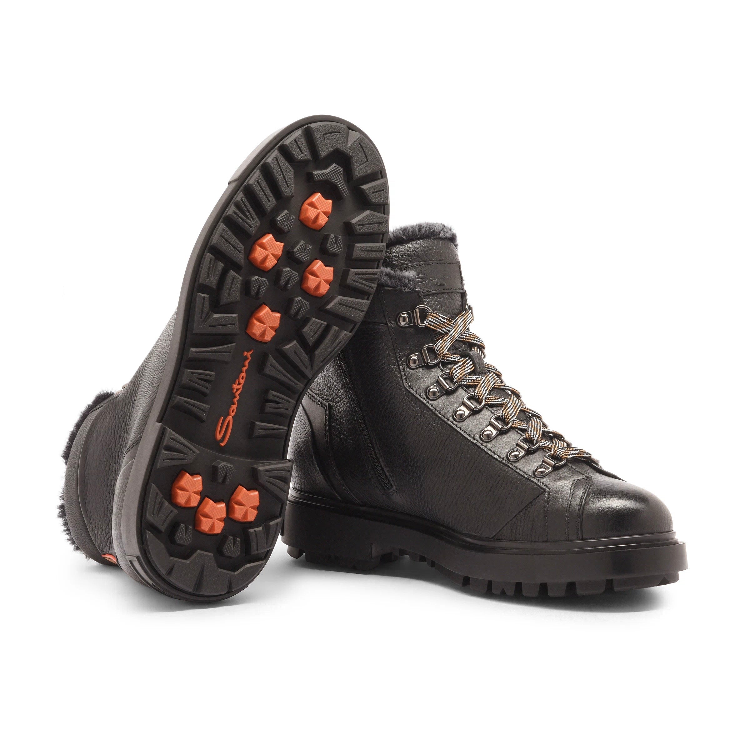 Men s Black Tumbled Hiking Boot La Griffe Ausoni Montreux SA